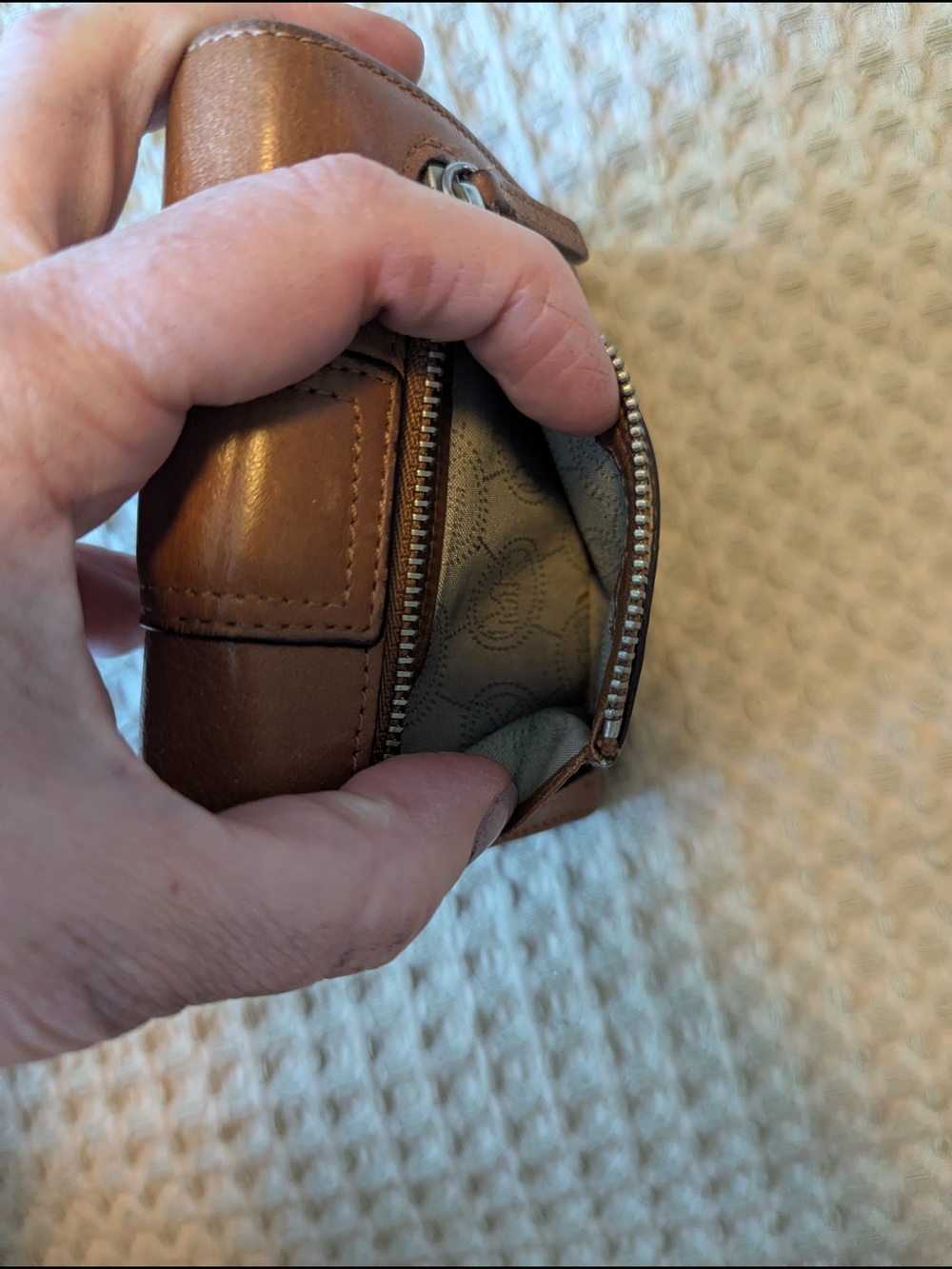 Michael Kors Brown Leather Snap Wallet - Picture 5 of 9